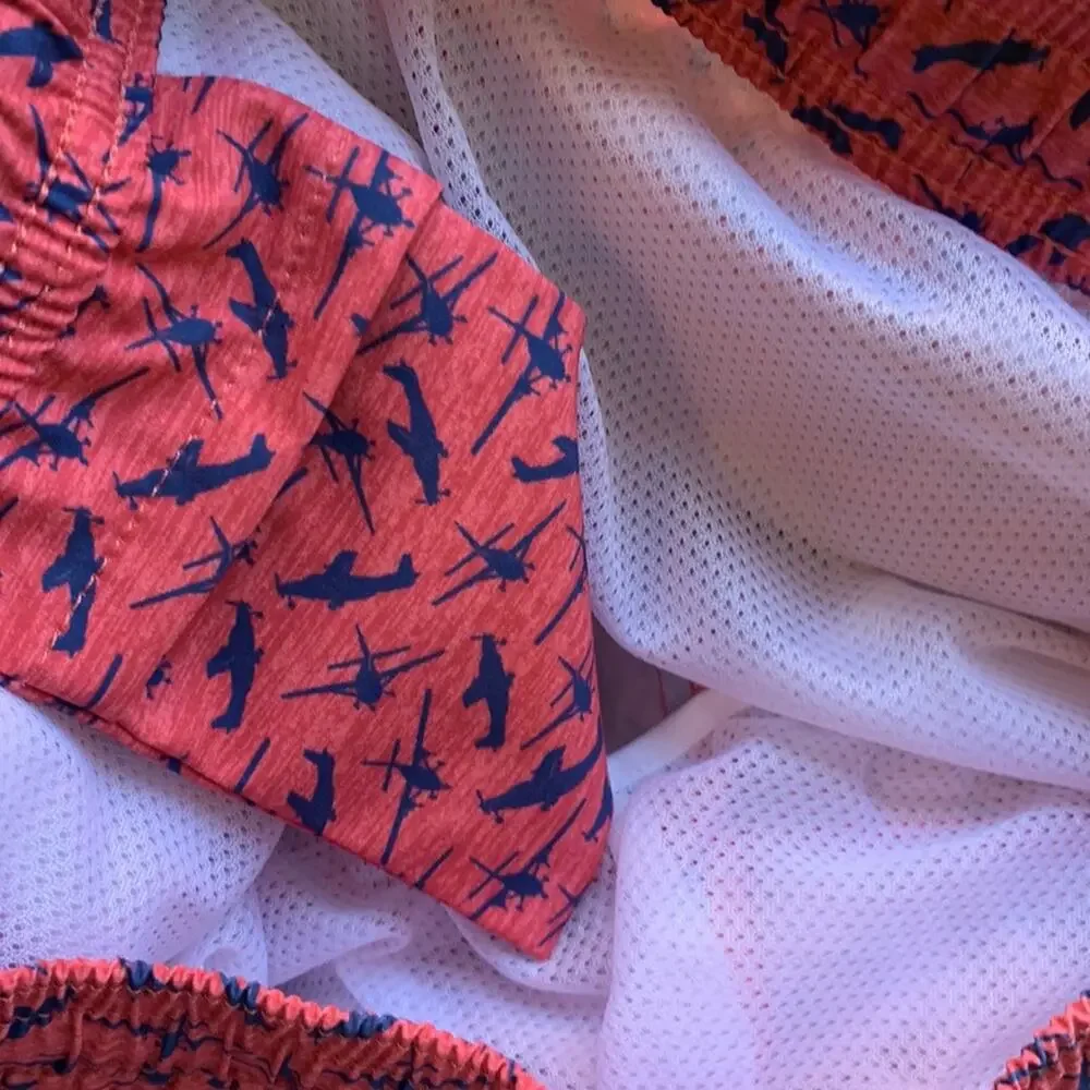 Vineyard Vines 7 Inch Airplane Printed Chappy Swim Trunks Shorts M-116 Sz XS